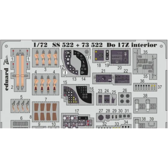 PHOTOETCHED SET BIG-ED 1/72 DO 17Z 1/72 EDUARD BIG-7296