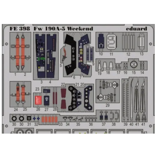 PHOTOETCHED SET 1/48 FW 190A-5 WEEKEND 1/48 EDUARD FE398