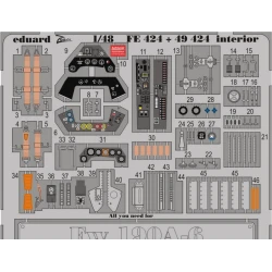PHOTOETCHED SET 1/48 FW 190A-6 INTERIOR (SELF ADHESIVE) 1/48 EDUARD FE424