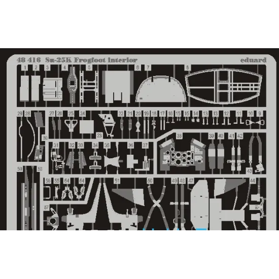 PHOTOETCHED SET 1/48 SU-25K FROGFOOT INTERIOR 1/48 EDUARD 48416
