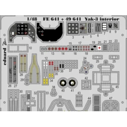 PHOTOETCHED SET 1/48 YAK-3 (SELF ADHESIVE), FOR ZVEZDA KIT 1/48 EDUARD 49641