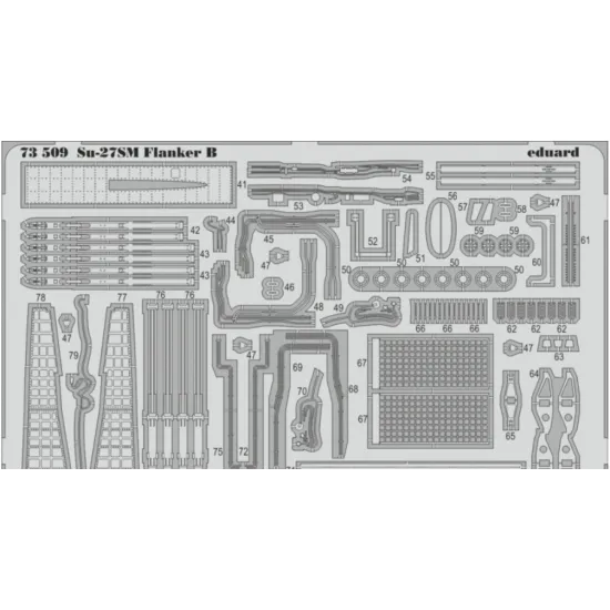 PHOTOETCHED SET 1/72 SU-27SM FLANKER B (SELF ADHESIVE) 1/72 EDUARD EDU-73509
