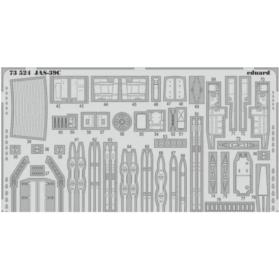 PHOTOETCHED SET 1/72 JAS-39C (SELF ADHESIVE) 1/72 EDUARD EDU-73524