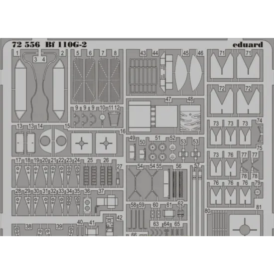 PHOTOETCHED SET 1/72 BF 110G-2 1/72 EDUARD EDU-72556