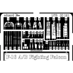 PHOTOETCHED SET F-16A/B 1/72 EDUARD SS151