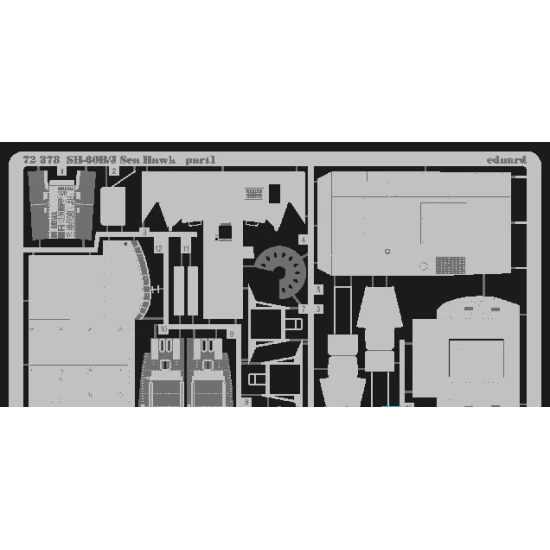 PHOTO-ETCHED SET SH-60B/J SEA HAWK 1/72 EDUARD EDU-72378