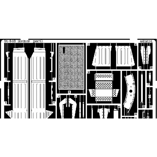 PHOTO-ETCHED SET HETZER, FOR ITALERI KIT 1/35 EDUARD 35343