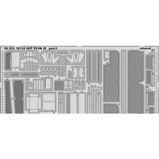 PHOTO-ETCHED SET 1/35 M1A2 SEP TUSK II, FOR TAMIYA KIT 1/35 EDUARD 36255