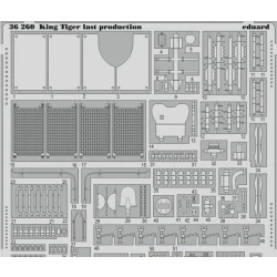PHOTO-ETCHED SET 1/35 KING TIGER, LAST PRODUCTION, FOR ACADEMY KIT 1/35 EDUARD 36260