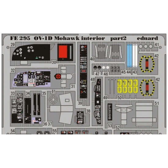 PHOTO-ETCHED SET OV-1D MOHAWK INTERIOR, FOR RODEN KIT 1/48 EDUARD 49295