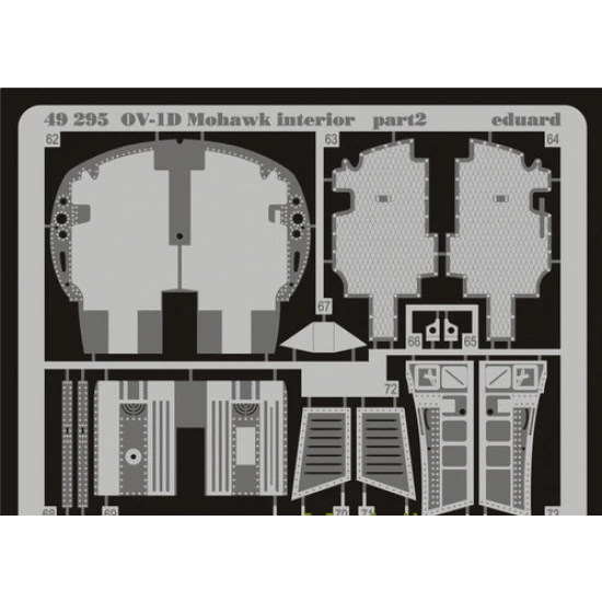 PHOTO-ETCHED SET OV-1D MOHAWK INTERIOR, FOR RODEN KIT 1/48 EDUARD 49295