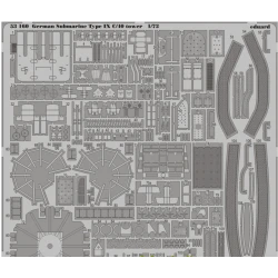 PHOTO-ETCHED SET GERMAN SUBMARINE TYPE IX C/40 TOWER, FOR REVELL KIT 1/72 EDUARD EDU-53160