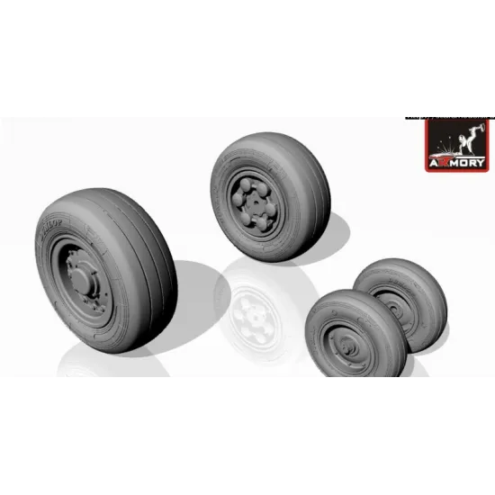 SUKHOJ SU-27/30 WHEELS, EARLY TYPE HUBS 1/72 ARMORY AW72032