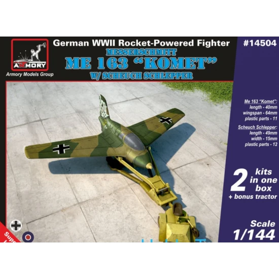 MESSERSCHMITT ME 163B KOMET W SCHEUCH SCHLEPPER 1/144 ARMORY 14504