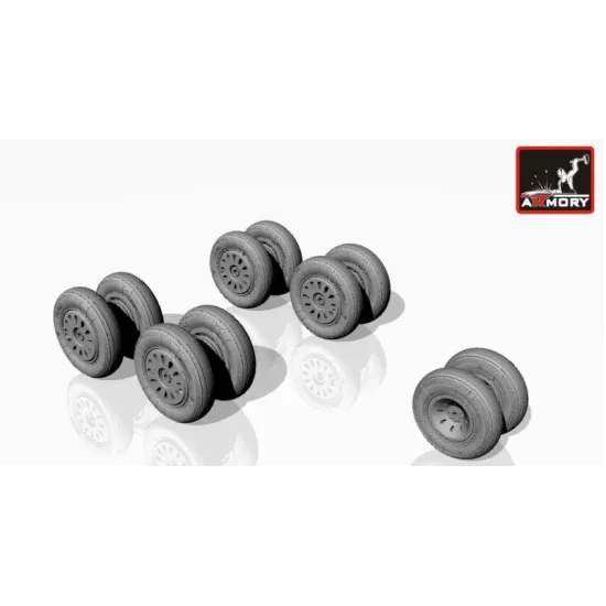 WHEELS SET 1/72 FOR TUPOLEV TU-22 'BLINDER' 1/72 ARMORY AW72043