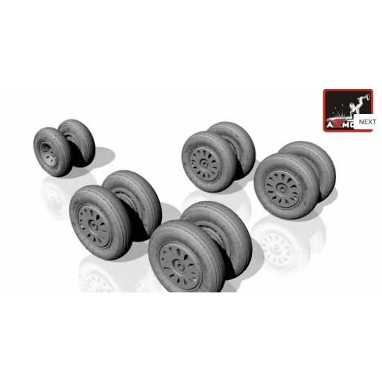 WHEELS SET 1/72 FOR TUPOLEV TU-22 'BLINDER' 1/72 ARMORY AW72043