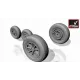 WHEELS SET 1/72 FOR F-104G STARFIGHTER (W/ OPTIONAL NOSE WHEELS) 1/72 ARMORY AW72312