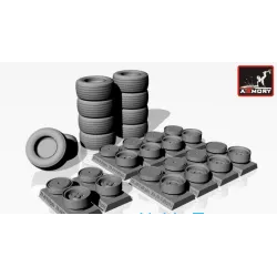 WHEELS SET 1/72 FOR XB-70 VALKYRIE, FOR ITALERY KIT 1/72 ARMORY AW72314