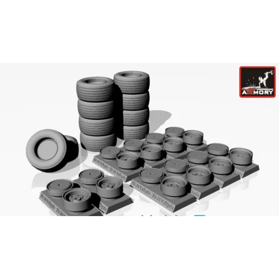 WHEELS SET 1/72 FOR XB-70 VALKYRIE, FOR ITALERY KIT 1/72 ARMORY AW72314