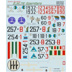 DECAL 1/72 FOR SAVOIA-MARCHETTI SM 79 SPARVIERO 1/72 PRINT SCALE 72-074