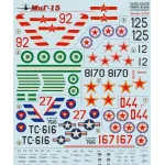 DECAL 1/72 FOR MIG-15 FAGOT FIGHTER 1/72 PRINT SCALE 72-076