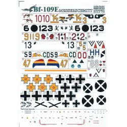 DECAL 1/72 FOR MESSERSCHMITT ME-109 E 1/72 PRINT SCALE 72-021