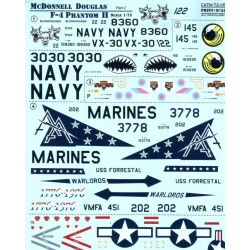 DECAL 1/72 FOR US NAVY F-4 PHANTOM MIG KILLERS PART 2 1/72 PRINT SCALE 72-059