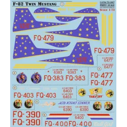 DECAL 1/72 FOR F-82 TWIN MUSTANG 1/72 PRINT SCALE 72-067