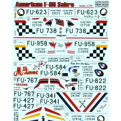 DECAL 1/72 FOR F-86E SABRE 1/72 PRINT SCALE 72-079
