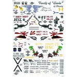 DECAL 1/72 FOR FAMILY OF HAWKS OF SIKORSKY 1/72 PRINT SCALE 72-017