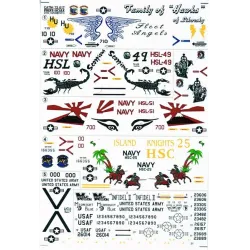 DECAL 1/72 FOR FAMILY OF HAWKS OF SIKORSKY 1/72 PRINT SCALE 72-017
