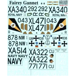 DECAL 1/72 FOR FAIREY GANNET 1/72 PRINT SCALE 72-069