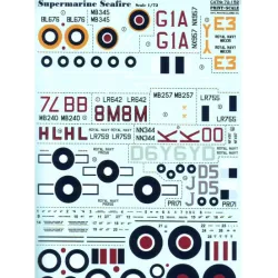 DECAL 1/72 FOR SUPERMARINE SEAFIRE 1/72 PRINT SCALE 72-152