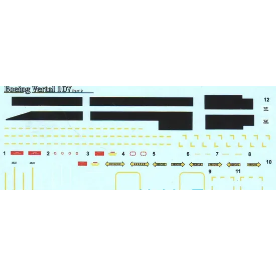 DECAL FOR BOEING-VERTOL 107, PART 2 1/72 PRINT SCALE 72-153