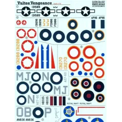 DECAL FOR VULTEE A-31 VENGEANCE 1/72 PRINT SCALE 72-157