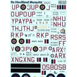 DECAL FOR DE HAVILLAND MOSQUITO 1/72 PRINT SCALE 72-159