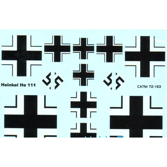 DECAL FOR HEINKEL HE-111 1/72 PRINT SCALE 72-163