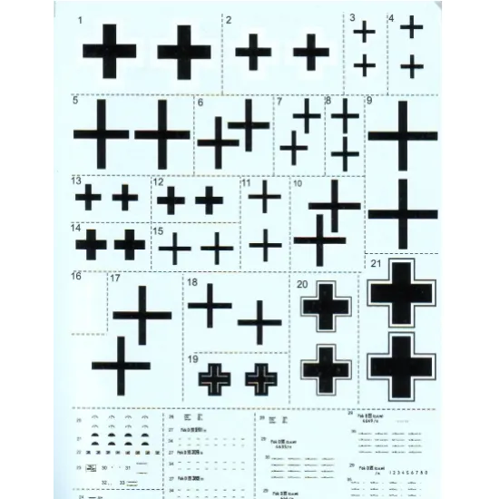 DECAL 1/72 FOR FOKKER D VII PART 2, 3 SHEETS 1/72 PRINT SCALE 72-025