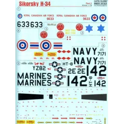 DECAL FOR SIKORSKY H-34, PART 2 1/72 PRINT SCALE 72-092