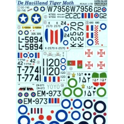 DECAL 1/72 FOR DH.82 TIGER MOTH 1/72 PRINT SCALE 72-103