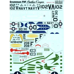 DECAL 1/72 FOR GRUMMAN F9F PANTHER 1/72 PRINT SCALE 72-113