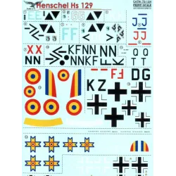 DECAL 1/72 FOR HENSCHEL HS 129 1/72 PRINT SCALE 72-124