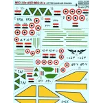 DECAL FOR MIG-19S AND MIG-21S OF THE ARAB AIR FORCE 1/72 PRINT SCALE 72-126