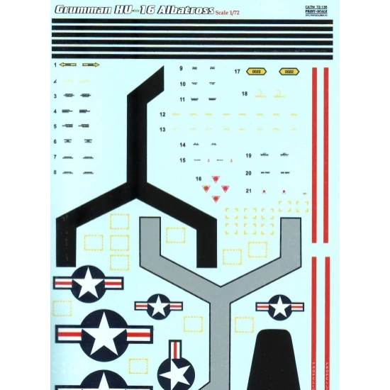 DECAL 1/72 FOR GRUMMAN ALBATROS 1/72 PRINT SCALE 72-136