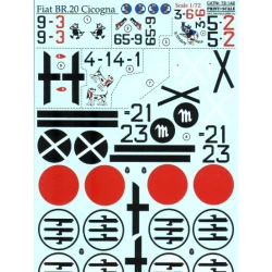 DECAL 1/72 FOR FIAT BR.20 CICOGNA 1/72 PRINT SCALE 72-142