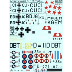 DECAL 1/72 FOR MESSERSCHMITT BF.108 TAIFUN 1/72 PRINT SCALE 72-143