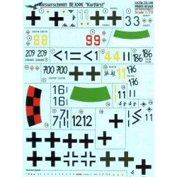 DECAL 1/72 FOR MESSERSCHMITT BF 109K 1/72 PRINT SCALE 72-146