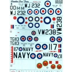 DECAL FOR HAWKER SEA FURY 1/72 PRINT SCALE 72-165