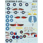 DECAL FOR CURTISS P-40N 1/72 PRINT SCALE 72-175