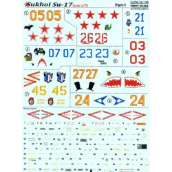 DECAL FOR SUKHOI SU-17, PART 1 1/72 PRINT SCALE 72-178